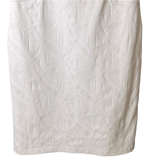 Joseph Ribkoff Ivory Textured‎ Sleeveless Dress Button Detail Canada #70133 Sz 8 - Picture 3 of 13